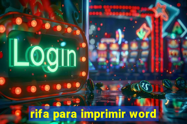 rifa para imprimir word